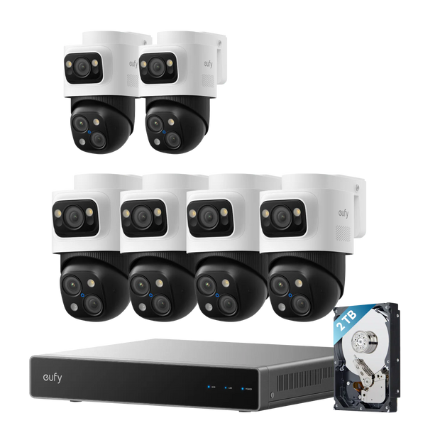 Sistema di sicurezza eufy PoE NVR S4 Max + 2 telecamere aggiuntive PoE S4