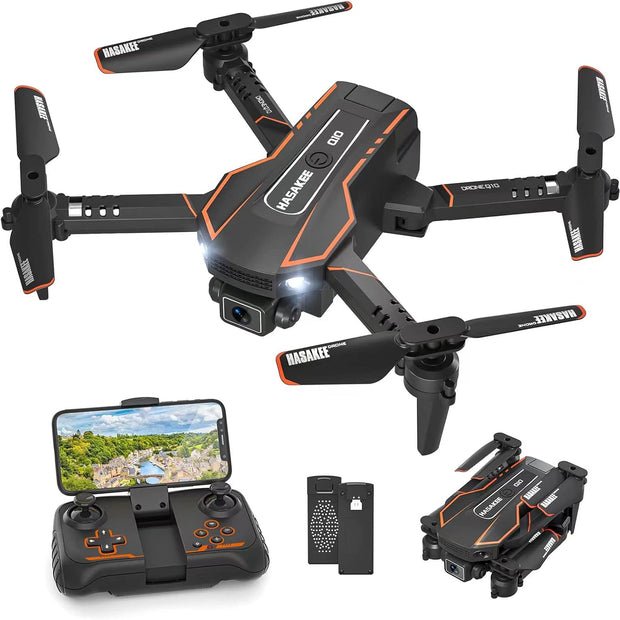 Mini Drone Q10 con Telecamera per Bambini e Adulti, Quadricottero Pieghevole FPV 1080 HD con Modalità Sensore di Gravità, Modalità Senza Testa