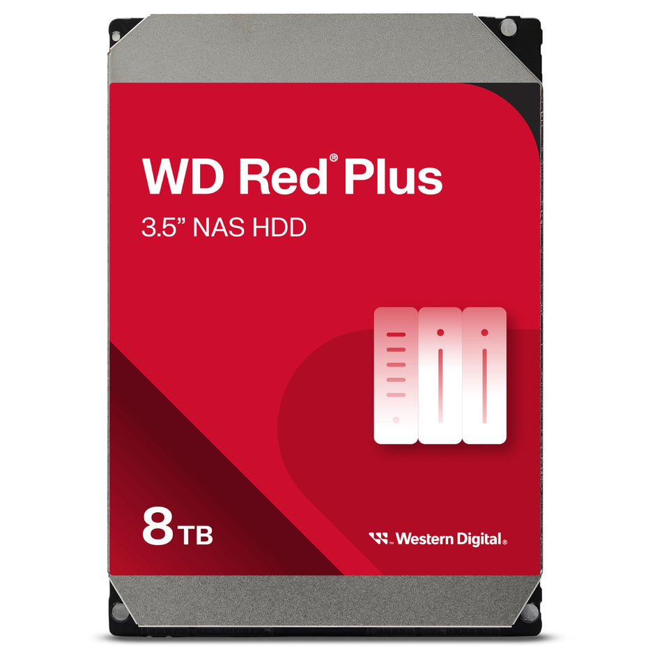 Western Digital WD Red Plus 8TB, Hard Disk Interno NAS per RAID e Sistemi di Archiviazione di Rete