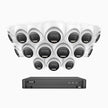ADLK800 - Kit di Videosorveglianza Analogica a 16 Canali con 16 Telecamere 4K, Visione Notturna Dual-Light, 3840x2160@20fps, Ampia Apertura f/1.6, Uscita Segnale 4-in-1, IP67