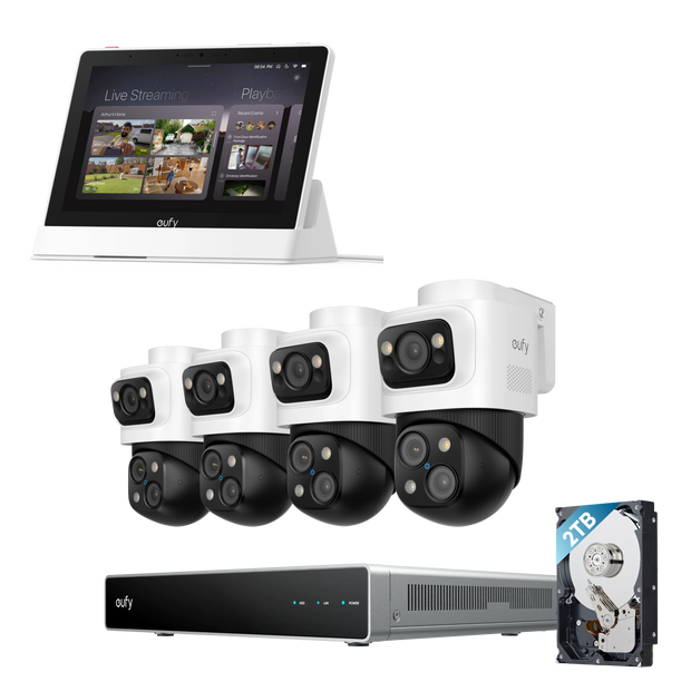 eufy Smart Display E10 + sistema di sicurezza NVR eufy PoE S4 Max
