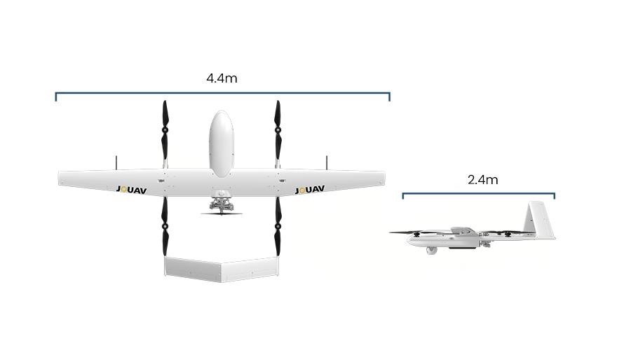 Drone per mappatura e ispezione industriale JOUAV CW-30E VTOL a lunga autonomia